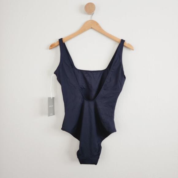 NWT Everlane Small S Black Square Neck One Piece Swimsuit Bathing Suit - Picture 7 of 9
